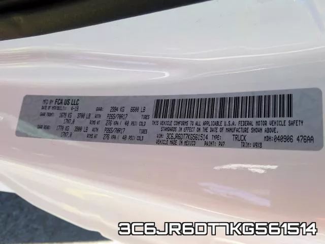 3C6JR6DT7KG561514 фото 2