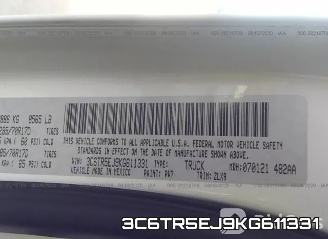 3C6TR5EJ9KG611331 фото 10