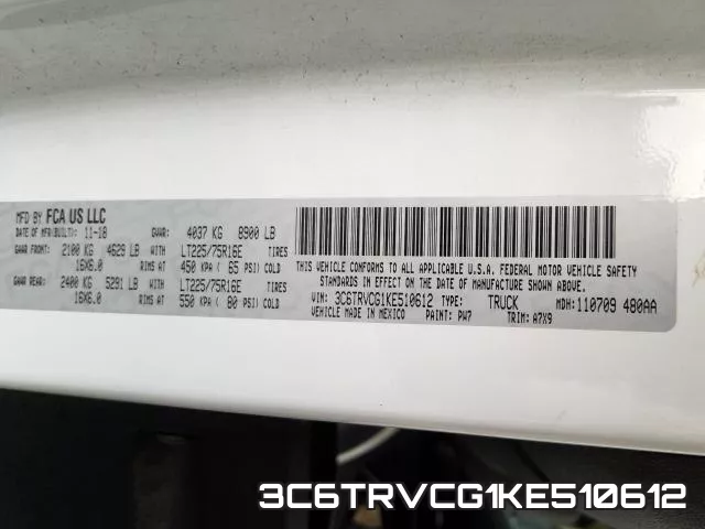 3C6TRVCG1KE510612 фото 2