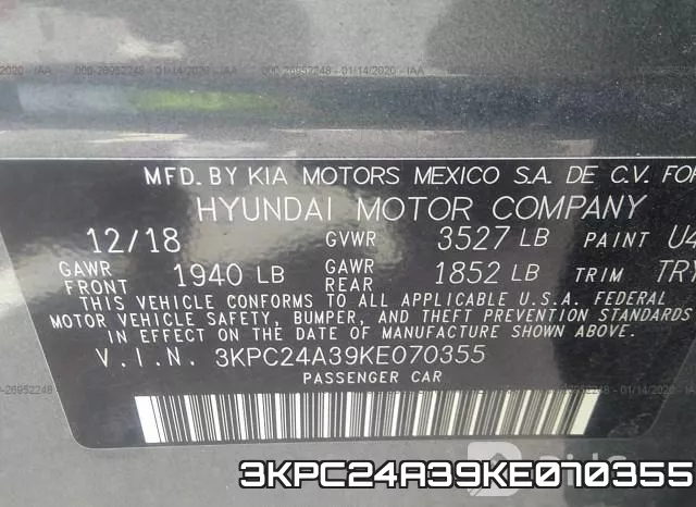 3KPC24A39KE070355 фото 10