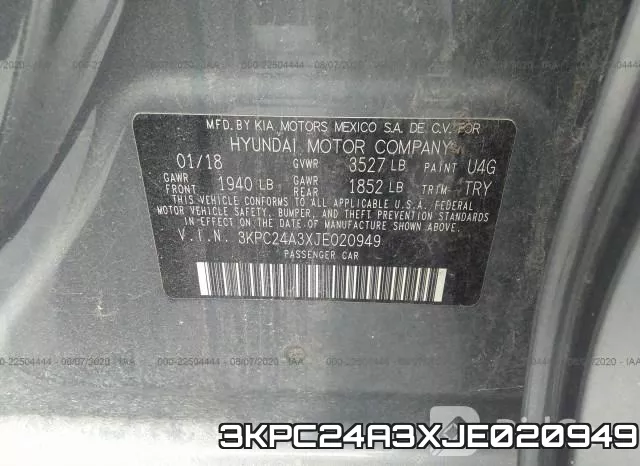 3KPC24A3XJE020949 фото 10