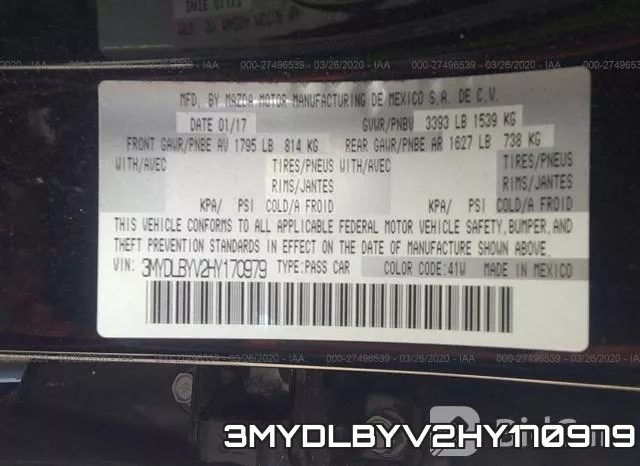 3MYDLBYV2HY170979 фото 10