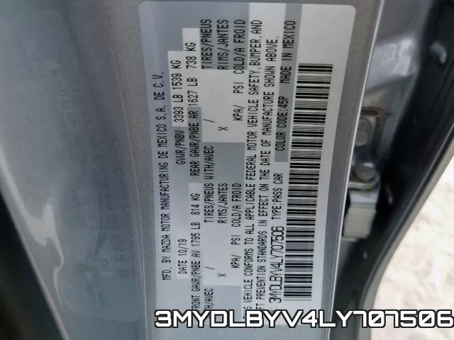 3MYDLBYV4LY707506 фото 2