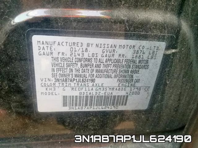 3N1AB7AP1JL624190 фото 2