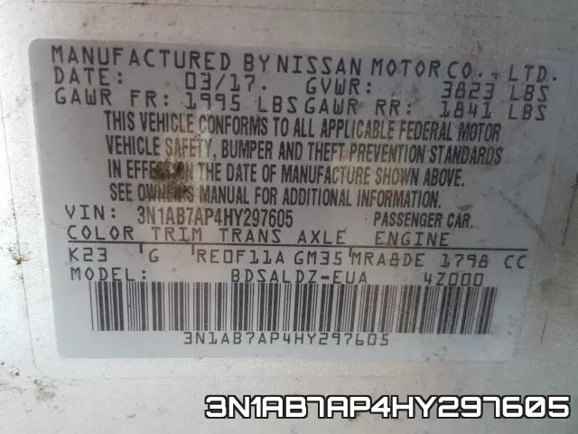 3N1AB7AP4HY297605 фото 2