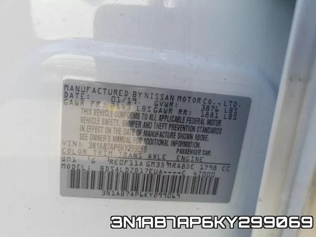 3N1AB7AP6KY299069 фото 2