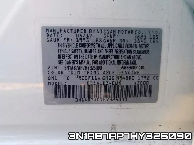 3N1AB7AP7HY325090 фото 2