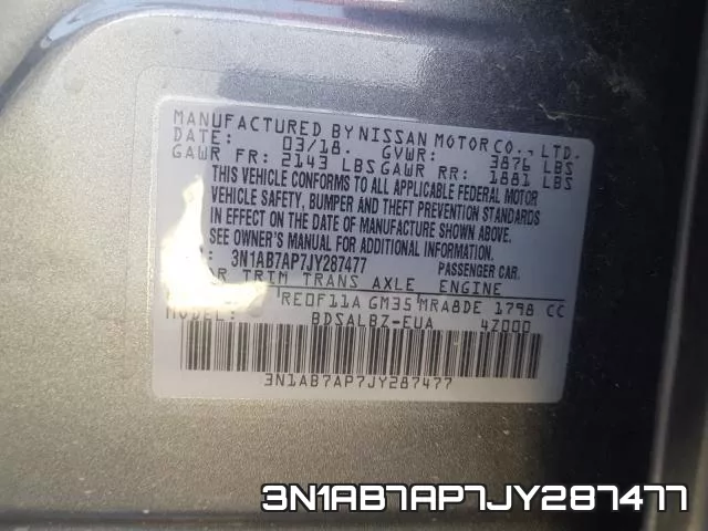 3N1AB7AP7JY287477 фото 2