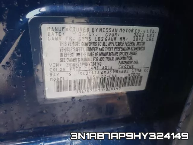 3N1AB7AP9HY324149 фото 2