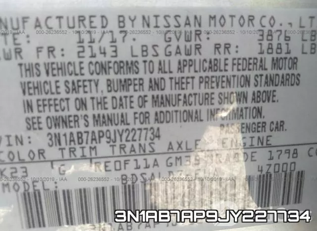 3N1AB7AP9JY227734 фото 10