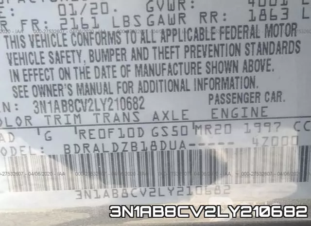 3N1AB8CV2LY210682 фото 10