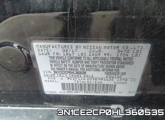 3N1CE2CP0HL360535 фото 10
