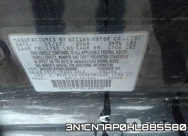 3N1CN7AP0HL885580 фото 10
