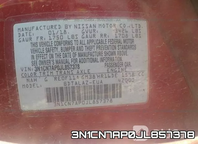 3N1CN7AP0JL857378 фото 10