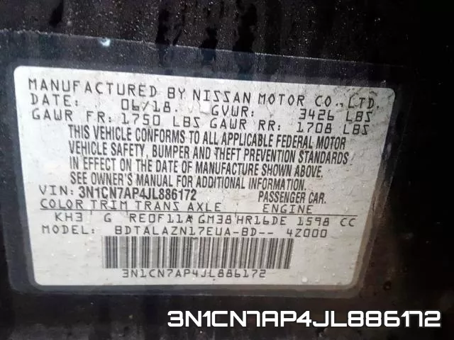3N1CN7AP4JL886172 фото 2