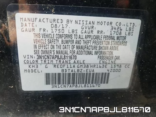 3N1CN7AP8JL811670 фото 2