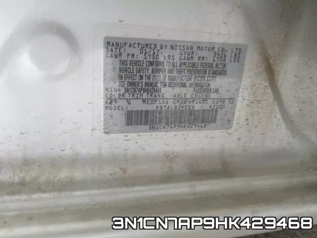 3N1CN7AP9HK429468 фото 2