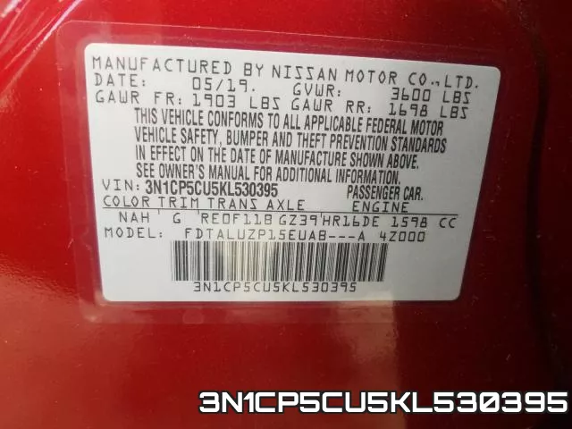 3N1CP5CU5KL530395 фото 2