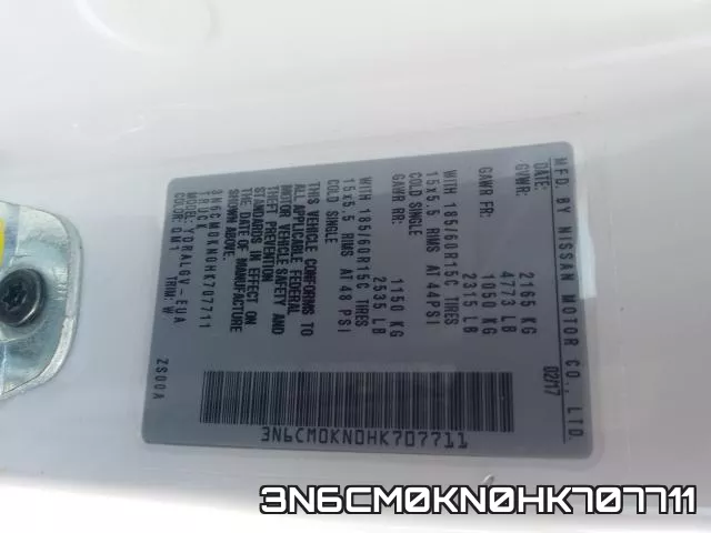 3N6CM0KN0HK707711 фото 2