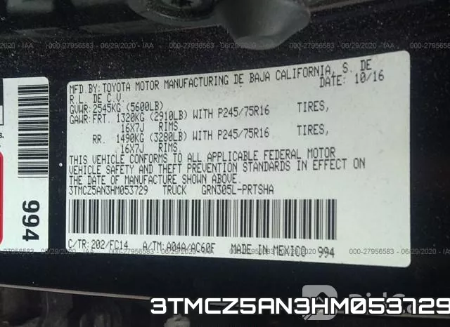 3TMCZ5AN3HM053729 фото 10