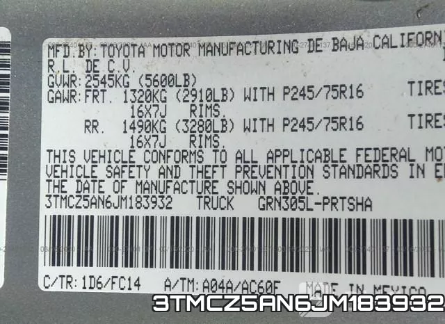 3TMCZ5AN6JM183932 фото 9