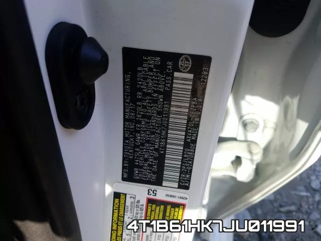 4T1B61HK7JU011991 фото 2