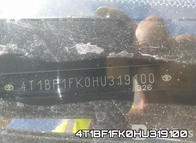 4T1BF1FK0HU319100 фото 10