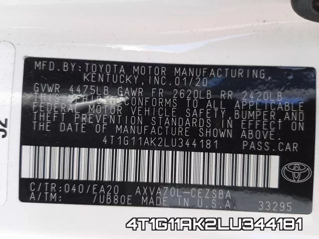 4T1G11AK2LU344181 фото 2