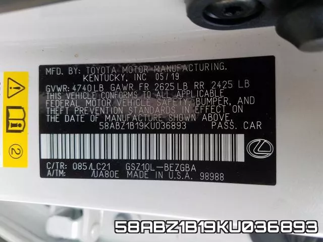 58ABZ1B19KU036893 фото 2