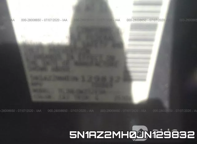5N1AZ2MH0JN129832 фото 10