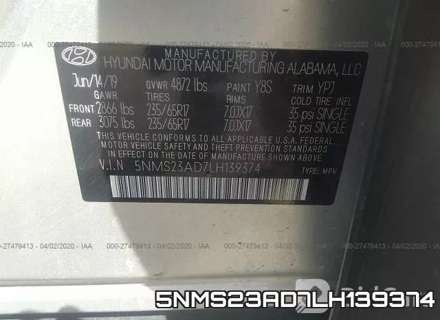 5NMS23AD7LH139374 фото 10