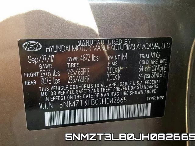 5NMZT3LB0JH082665 фото 2