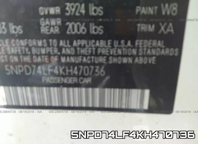 5NPD74LF4KH470736 фото 10