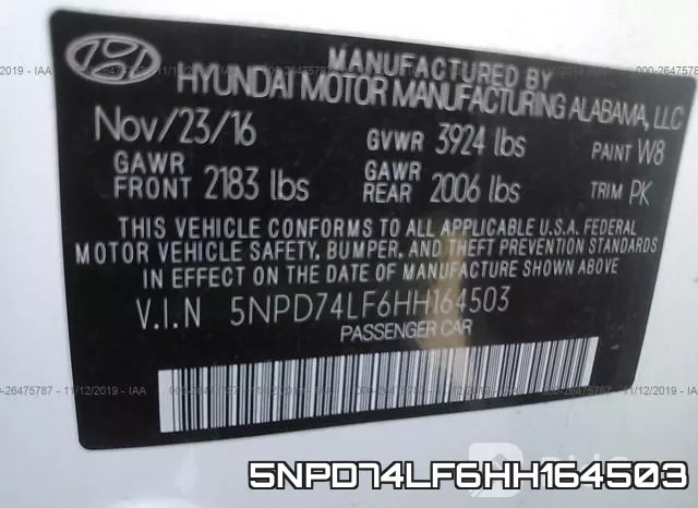 5NPD74LF6HH164503 фото 10