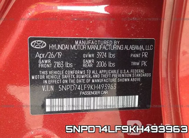 5NPD74LF9KH493963 фото 10
