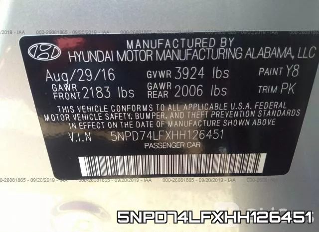 5NPD74LFXHH126451 фото 10