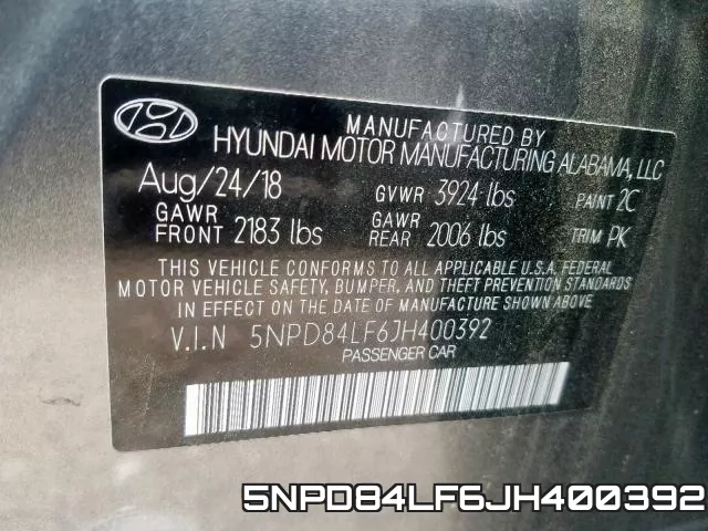 5NPD84LF6JH400392 фото 2