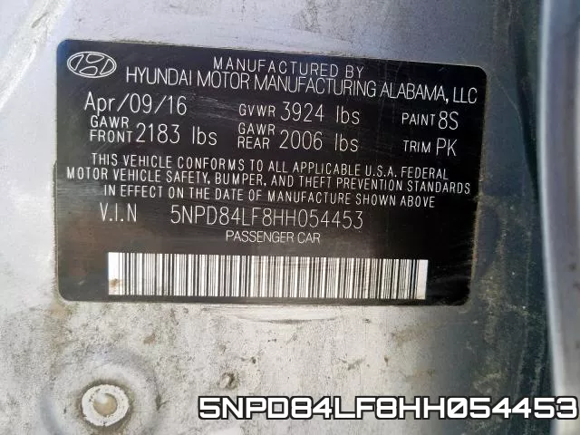 5NPD84LF8HH054453 фото 2