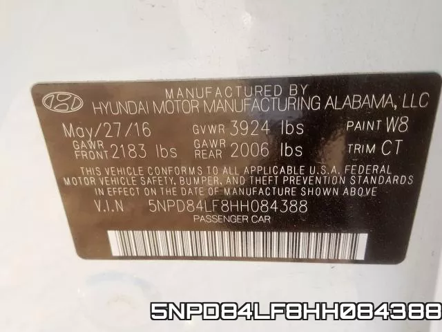 5NPD84LF8HH084388 фото 2