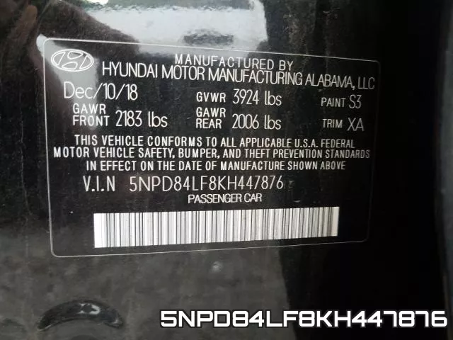 5NPD84LF8KH447876 фото 2