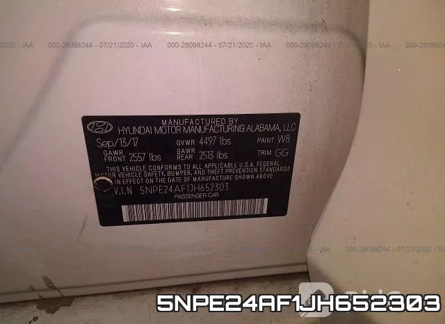 5NPE24AF1JH652303 фото 10