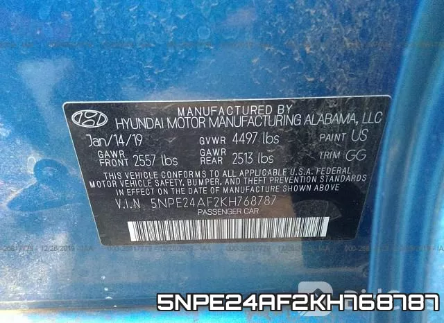 5NPE24AF2KH768787 фото 10