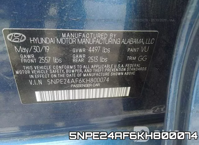 5NPE24AF6KH800074 фото 10