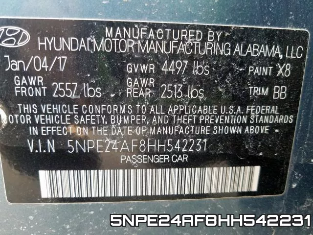 5NPE24AF8HH542231 фото 2