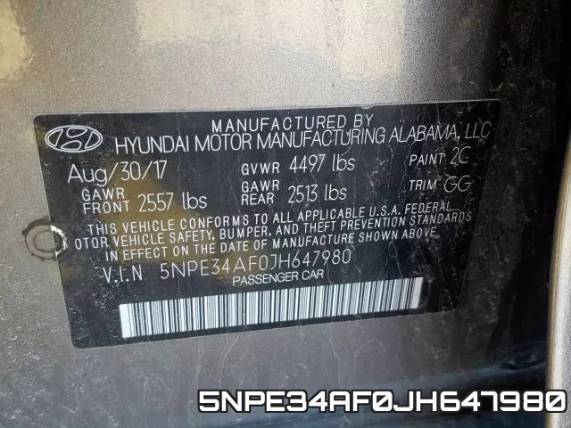 5NPE34AF0JH647980 фото 2