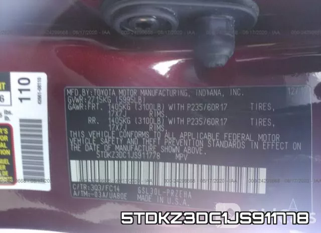 5TDKZ3DC1JS911778 фото 10