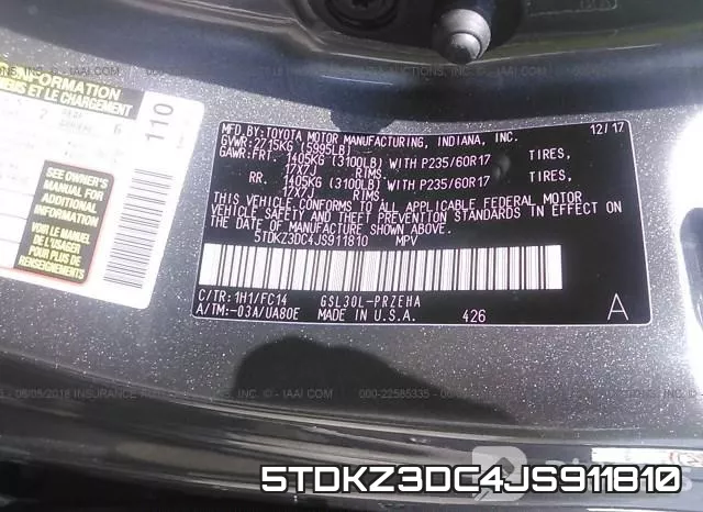 5TDKZ3DC4JS911810 фото 10