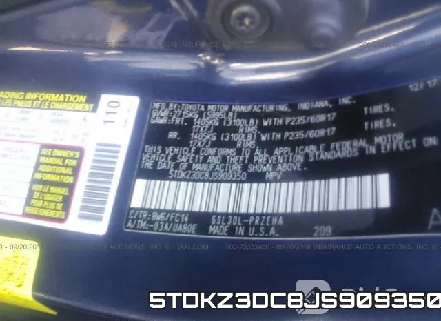 5TDKZ3DC8JS909350 фото 10