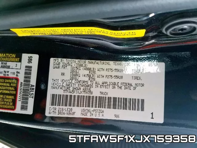 5TFAW5F1XJX759358 фото 2