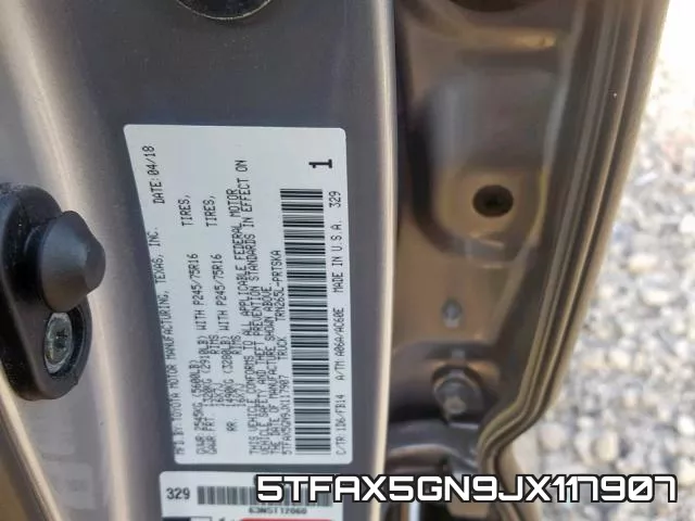 5TFAX5GN9JX117907 фото 2